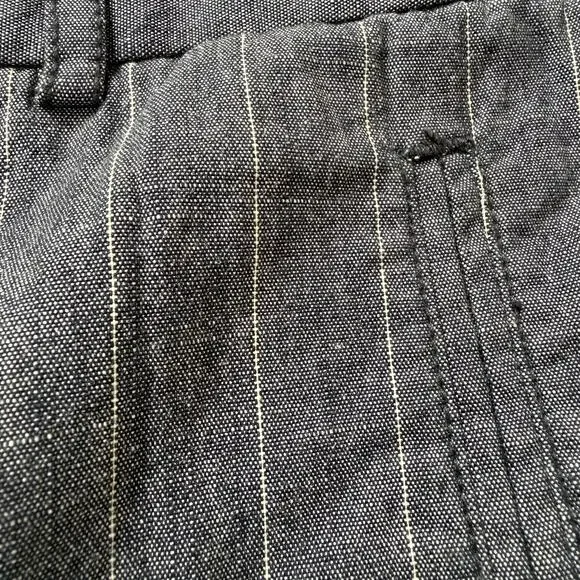 Dockers Ideal Fit Blue White Pinstripe Capri Trousers Size 12 P Preppy Nautical - Picture 3 of 8